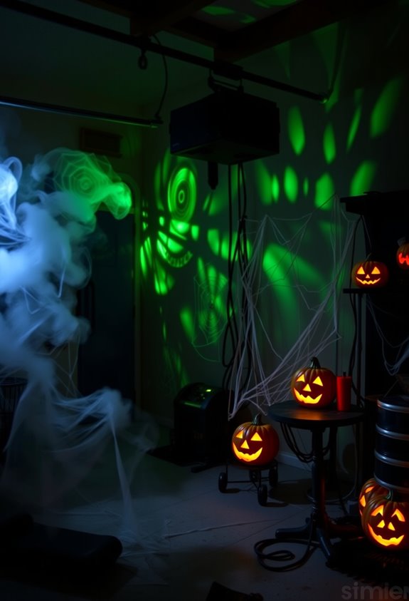 fog projectors strobes whispers