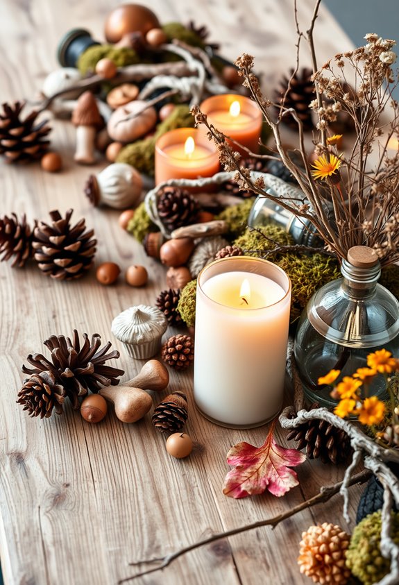 foraged autumnal cottagecore accents