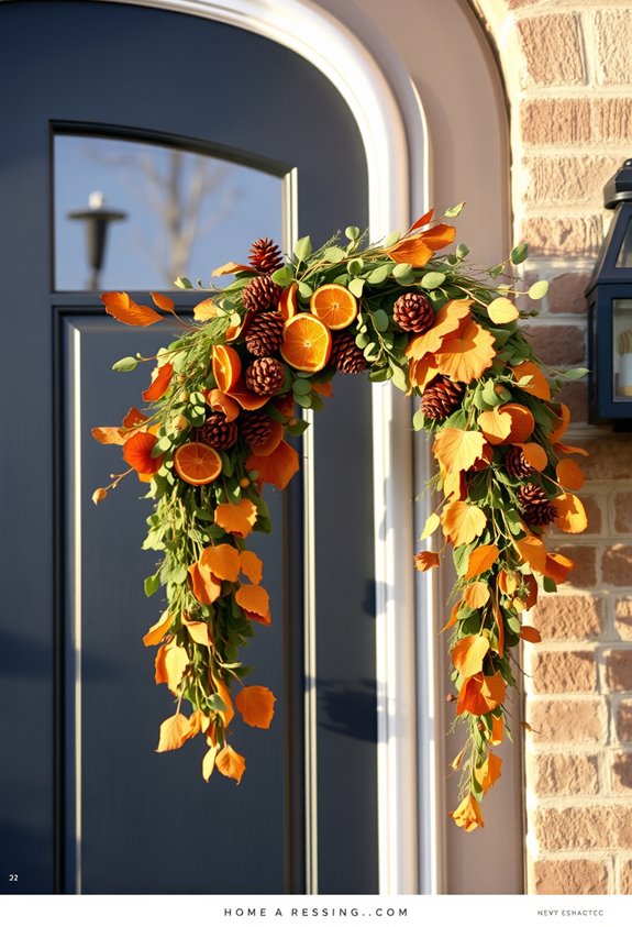 frame the doorway with garland