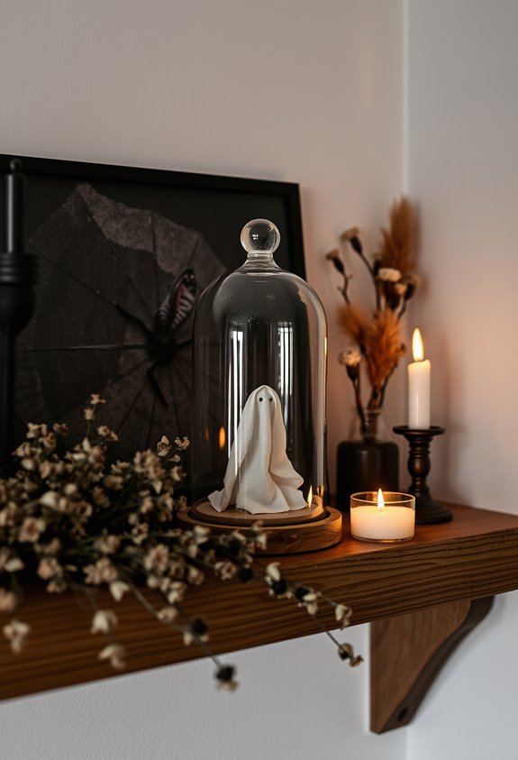 framed glowing miniature ghost vignette