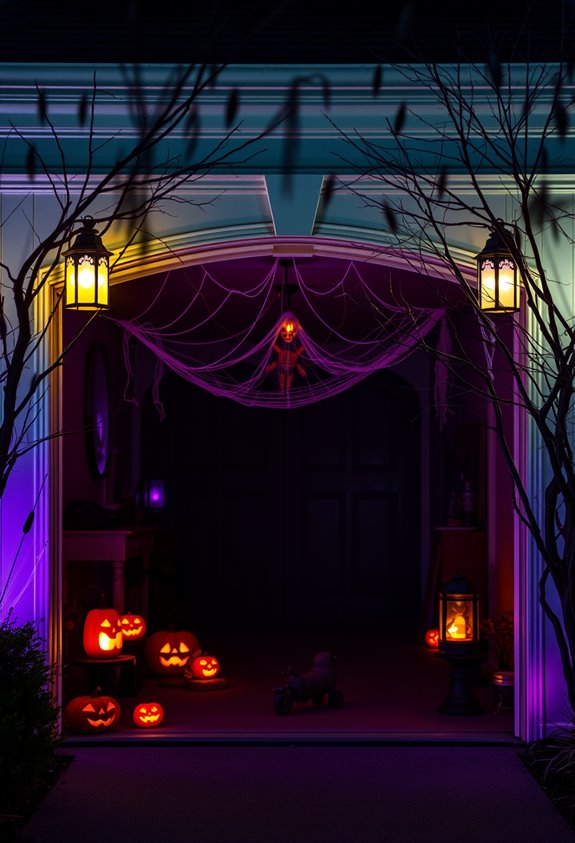 framed haunted garage entrance