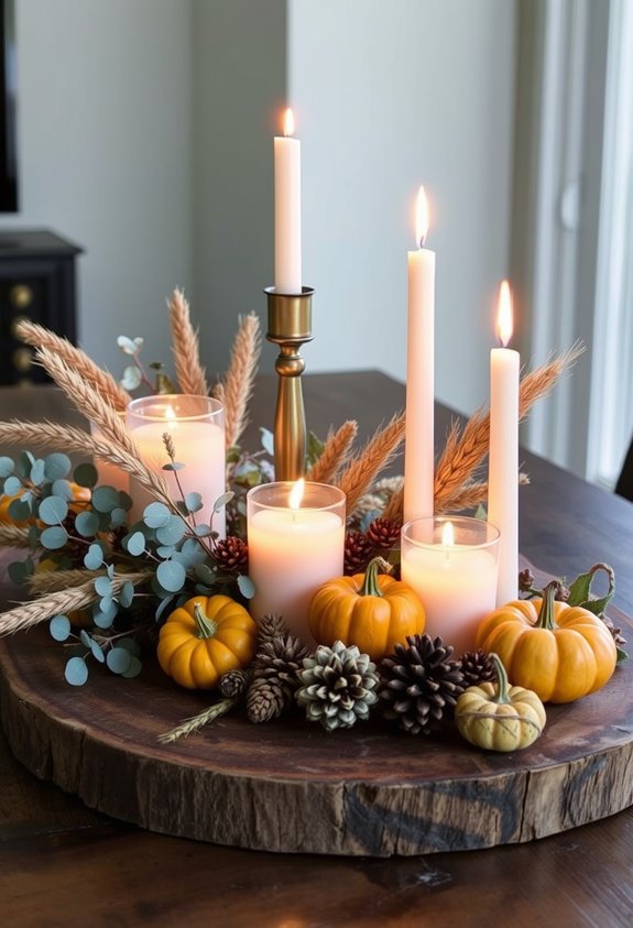 fresh foliage anchors candle displays