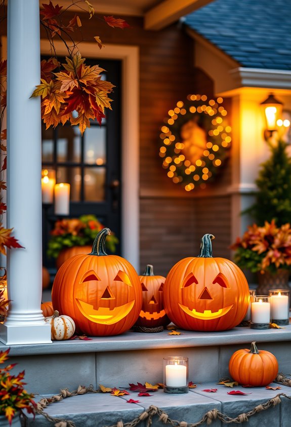 friendly kid friendly pumpkin faces
