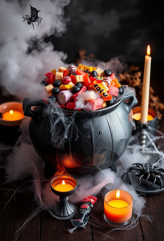 functional decorative cauldrons for candy