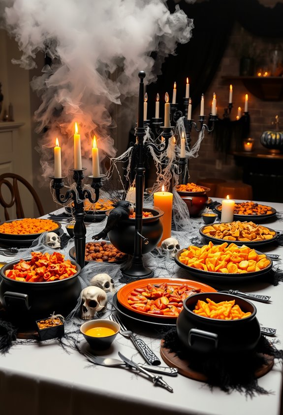 gothic layered halloween buffet
