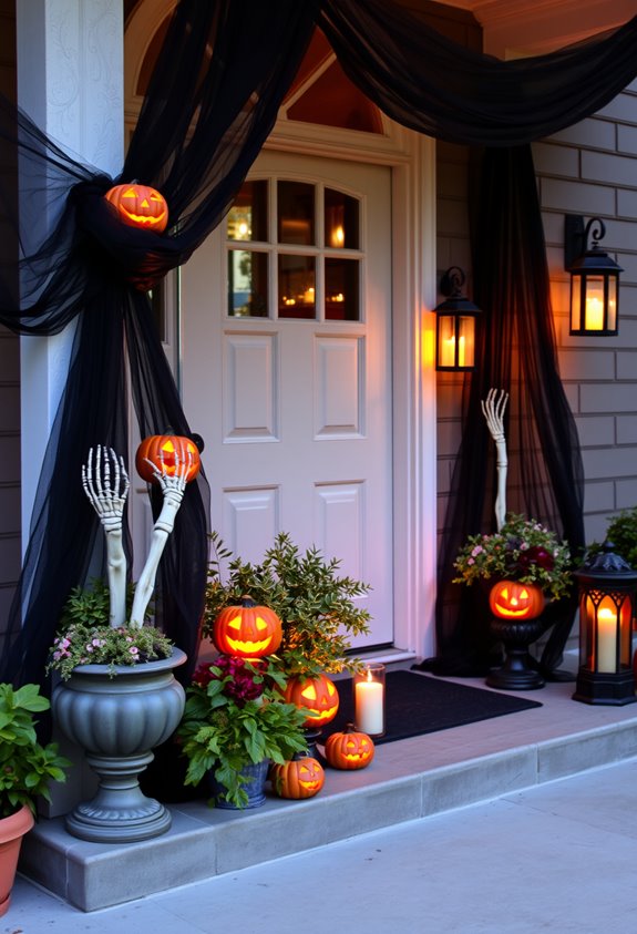 gothic porch haunted vignette