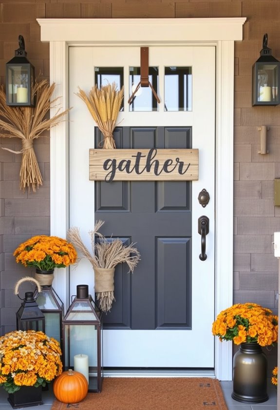 grateful farmhouse harvest door