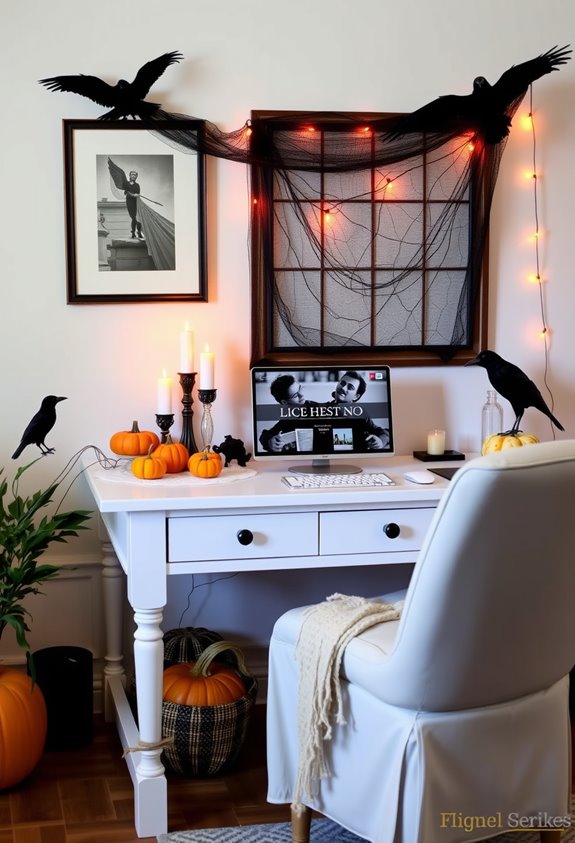 halloween home office decor