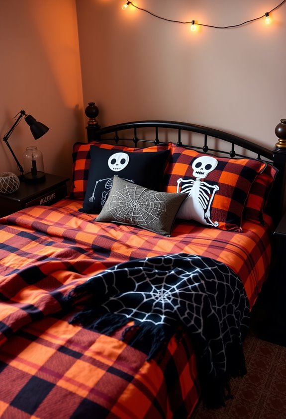 halloween pillows throws textures
