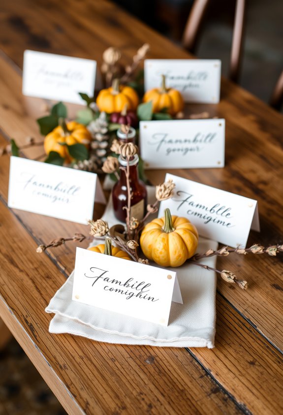 handcrafted rustic place card details
