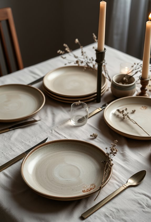 handmade ceramics over pristine china