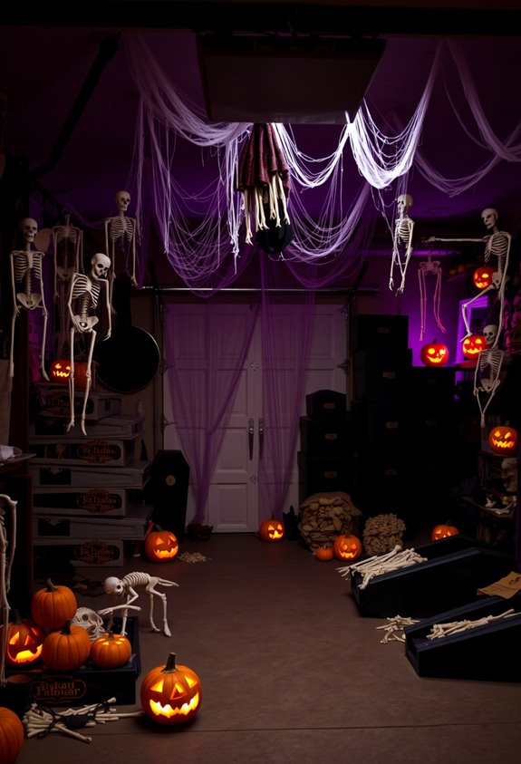 hang stack scatter haunted props