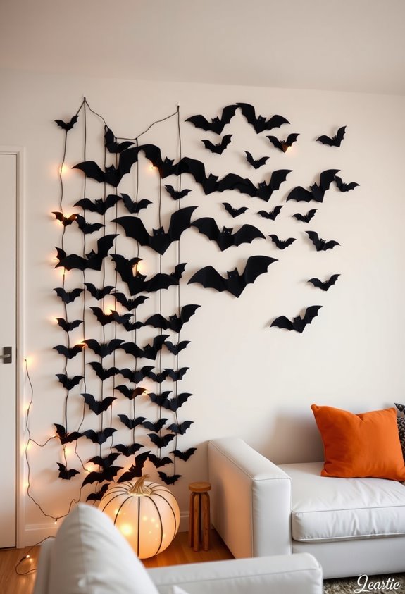 hanging halloween bat decorations