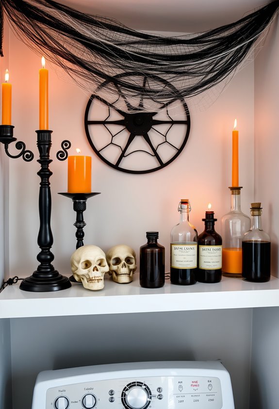 haunted gothic laundry shelf