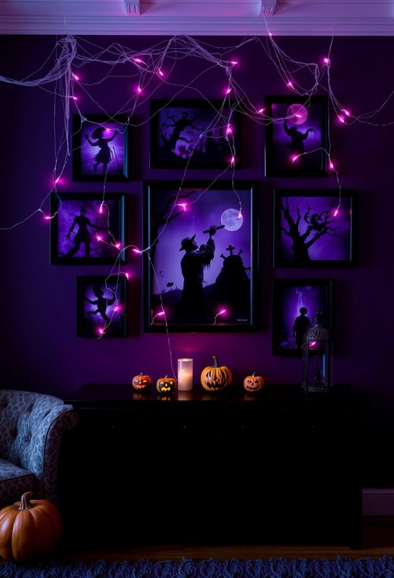 haunted purple photo backdrop