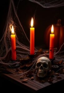 haunting flickering halloween candle d cor