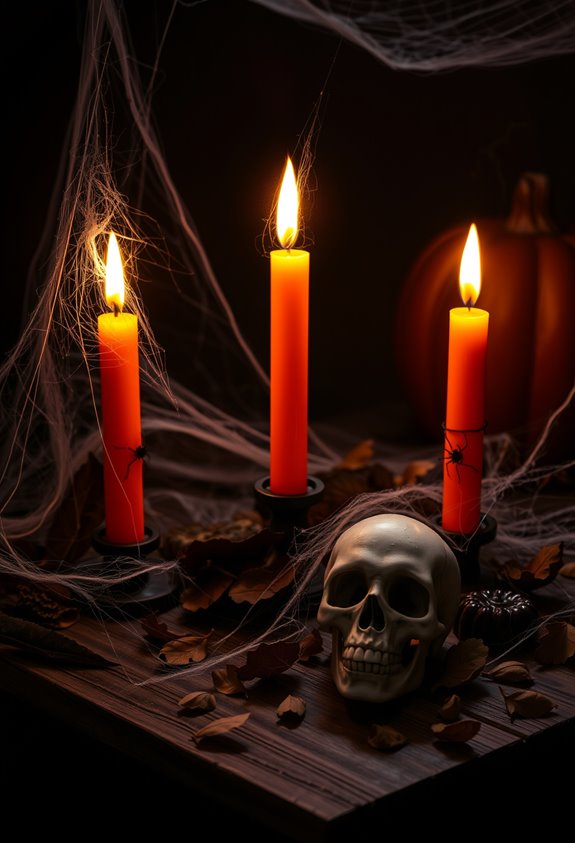 haunting flickering halloween candle d cor