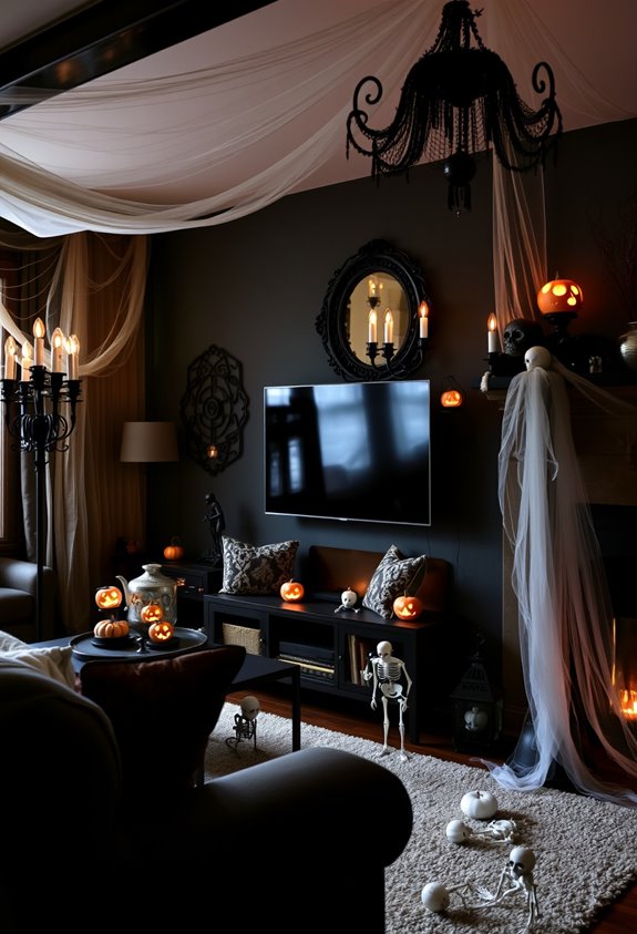 housewide spooky halloween decor