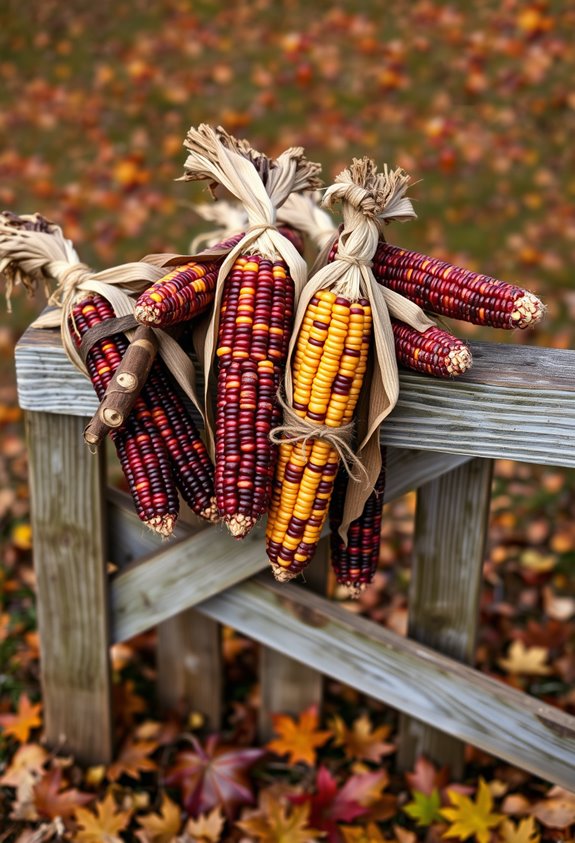 indian corn fall decor