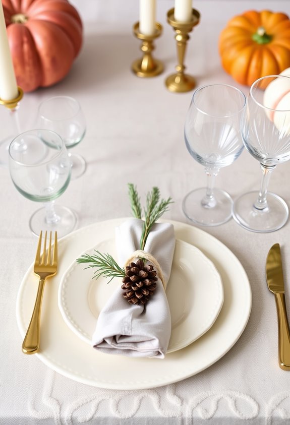 intentional symmetrical polished place settings