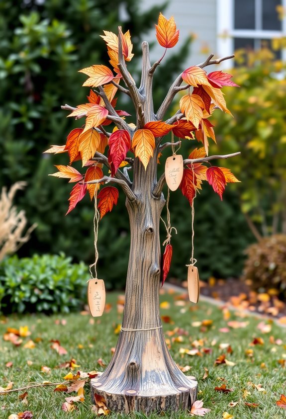 interactive autumn gratitude tree