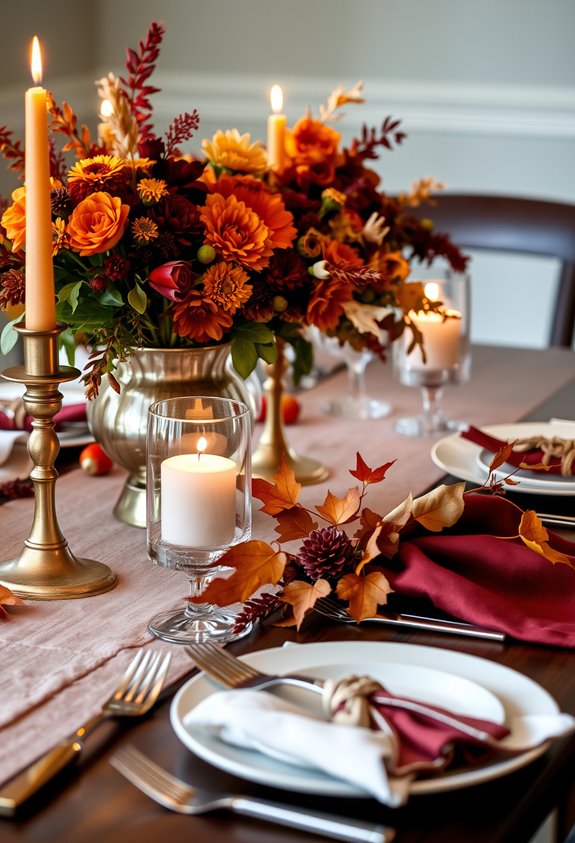 jewel toned contrasting thanksgiving palette
