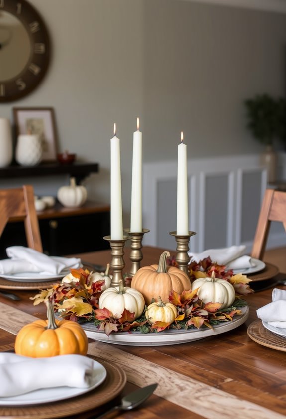 keep centerpieces low and narrow