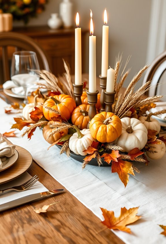 keep centerpieces under twelve inches