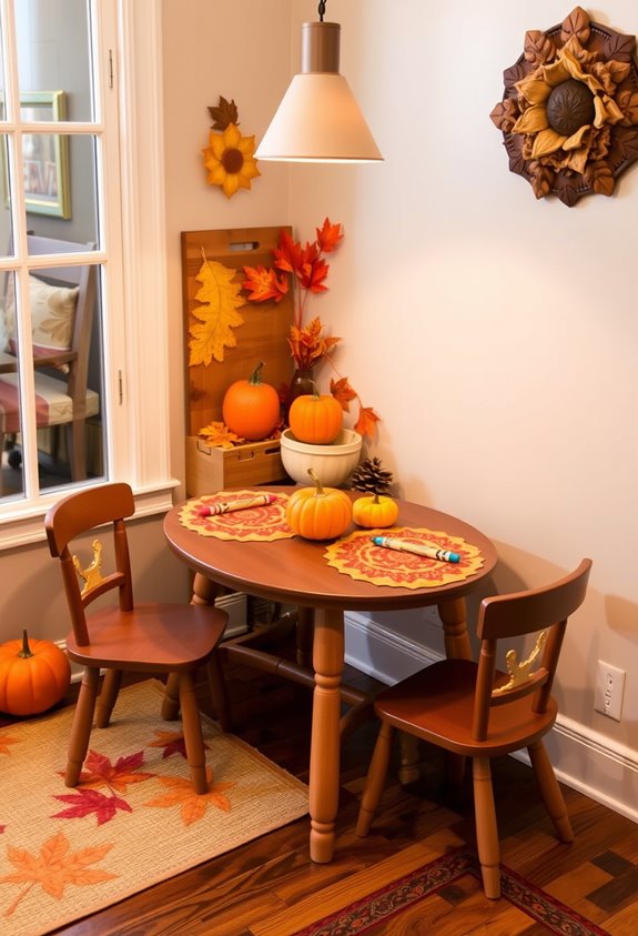 kids thanksgiving activity corner