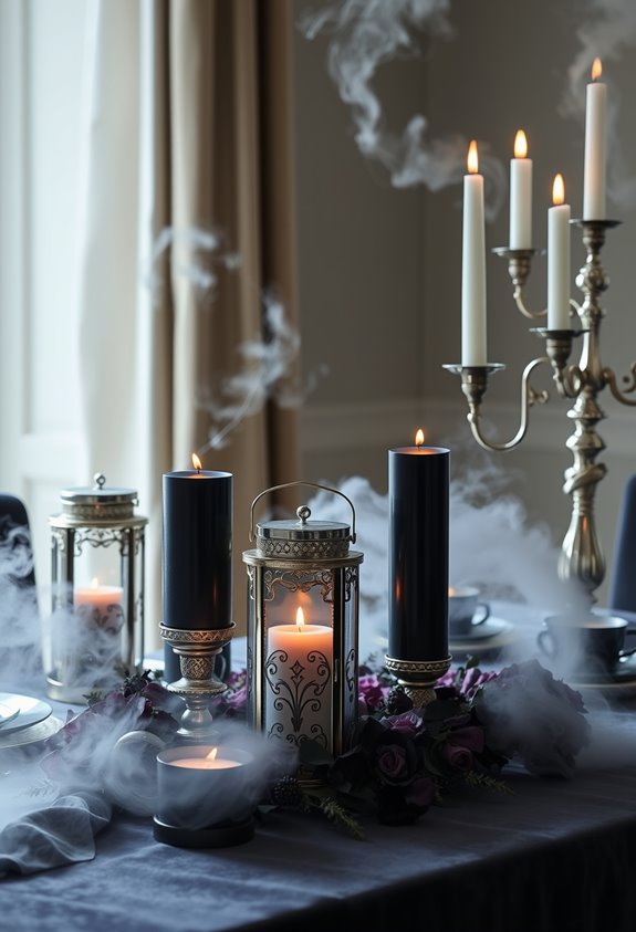 layered candlelit lantern arrangements