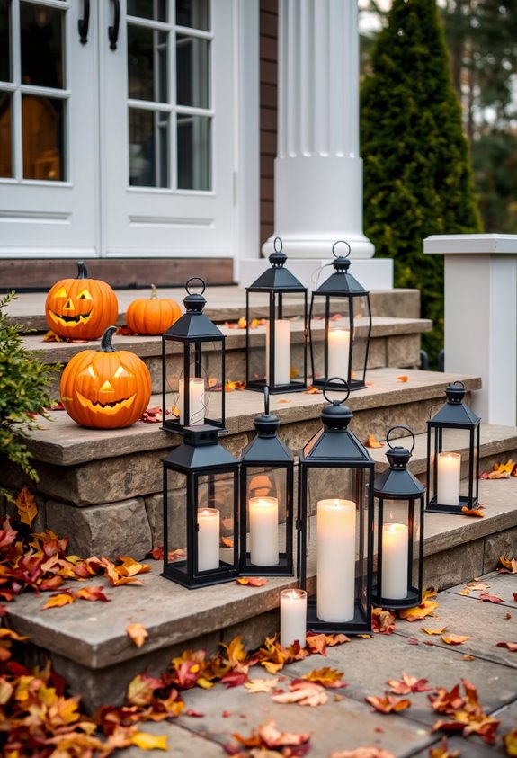 layered cinematic outdoor halloween lighting