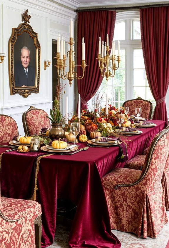 layered maximalist autumn tablescape cohesion