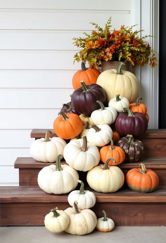layered pumpkins for dimension