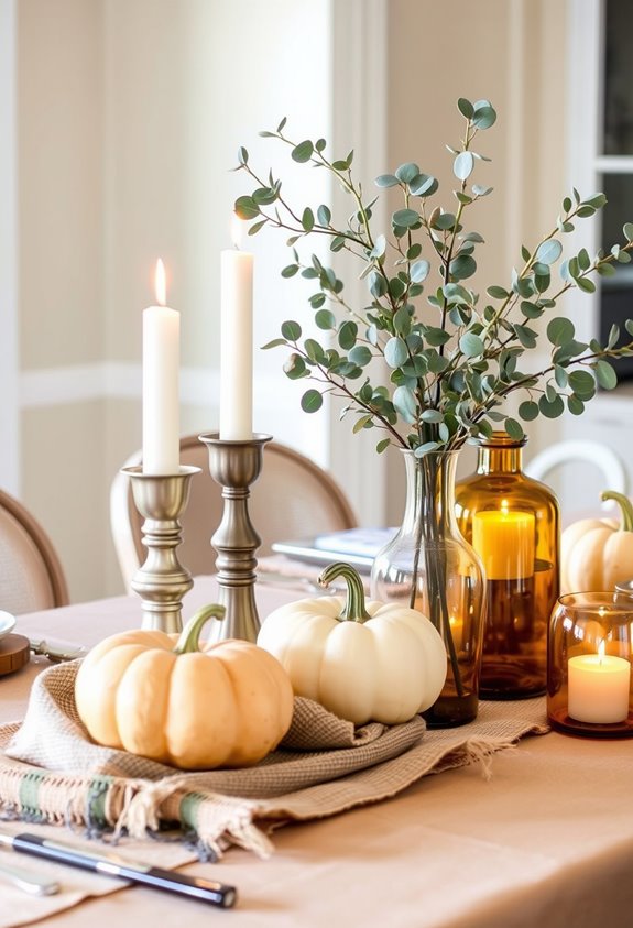 layered textured clustered centerpiece design