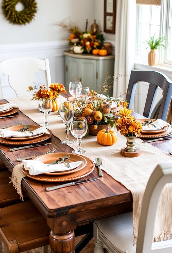 linen burlap wood layering