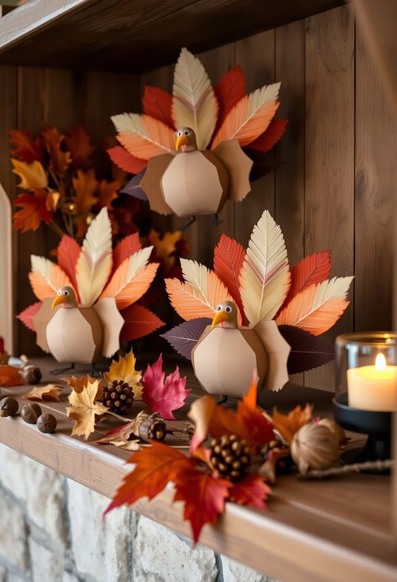 lopsided handmade turkey keepsakes