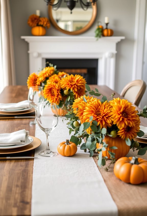 low clustered pumpkin runner