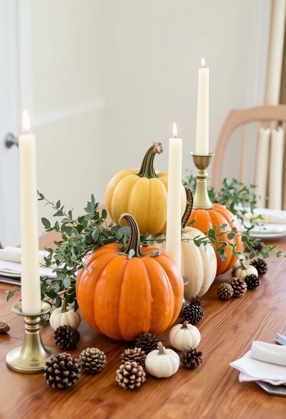 low cohesive intentional autumn centerpiece