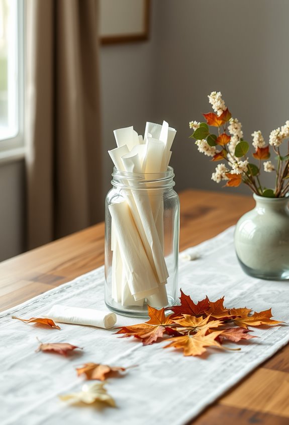mason jar gratitude leaves