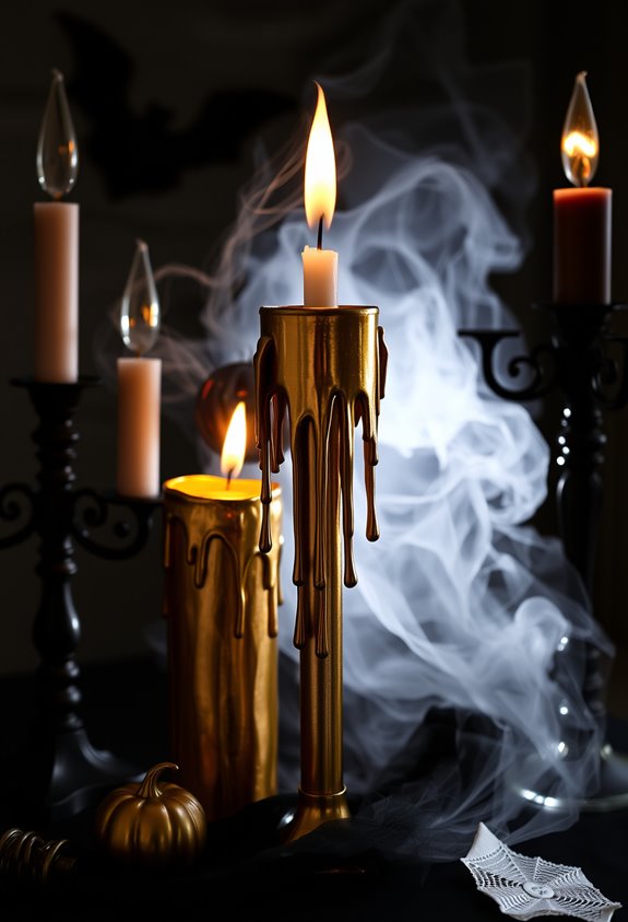 metallic gothic distressed candle finishes
