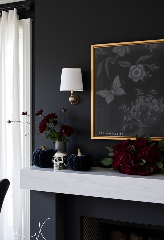 minimal elegant halloween decor