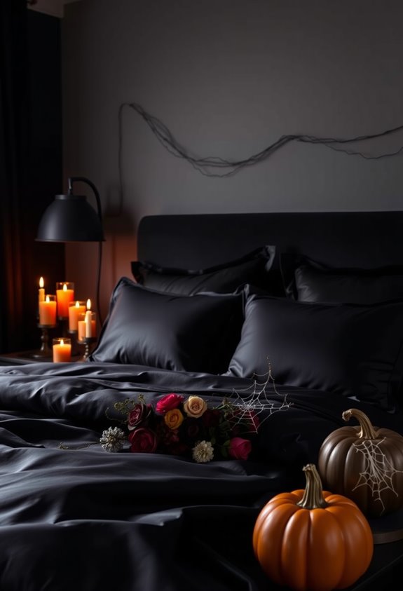 moody halloween bedroom decor