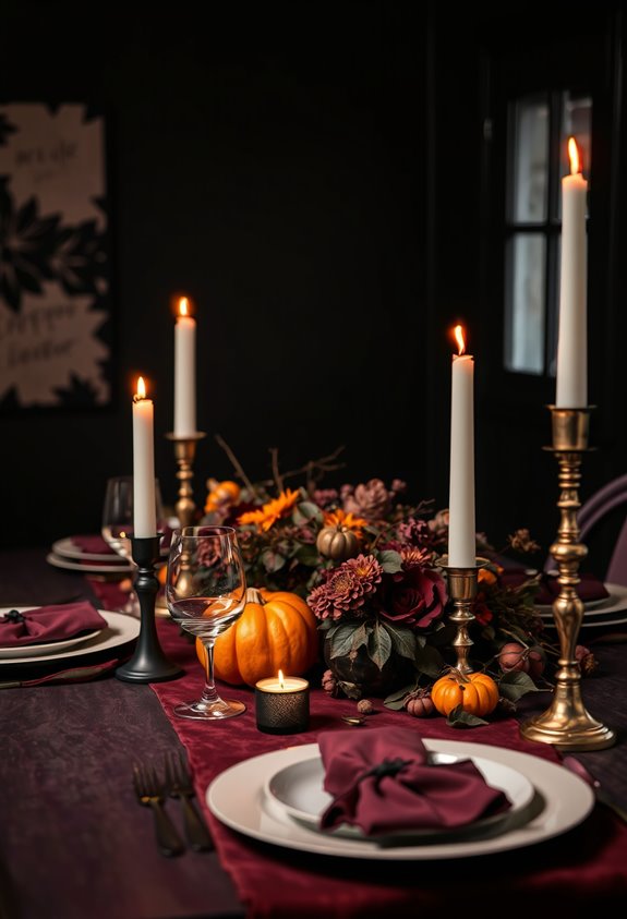 moody neutral based halloween palette