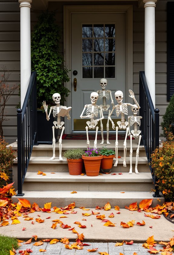 multi figure narrative skeleton display