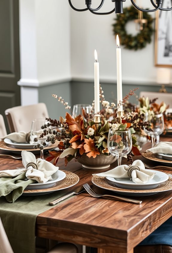 neutral base with autumnal accents