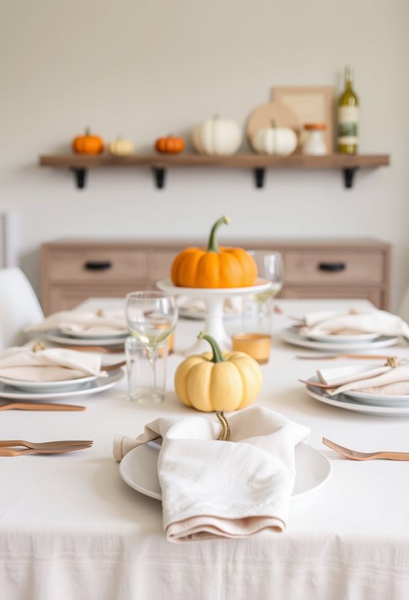 neutral kids table styling