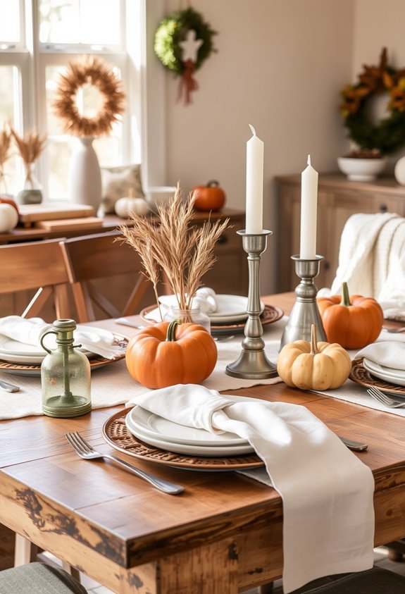 neutral textures with warm accents