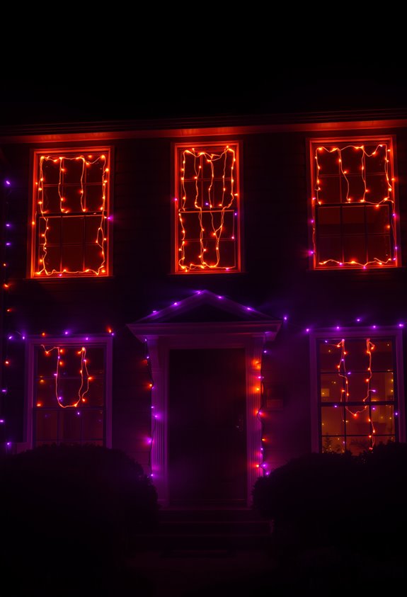 orange and purple glow