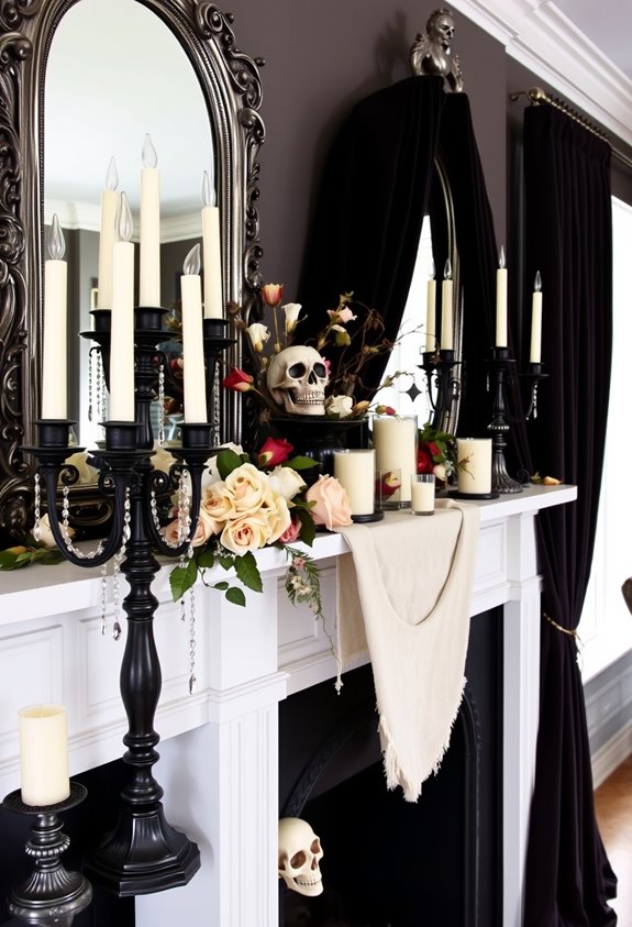 oversized arched mirror centerpiece