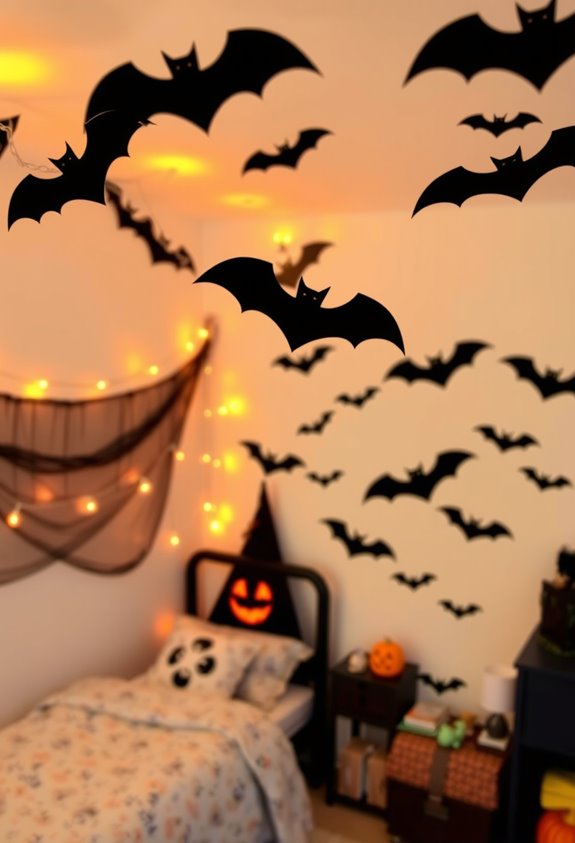 playful hanging bat decorations